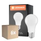 Flerpack 6x Ledvance Classic LED E27 Päron Matt 10W 1055lm - 827 Extra Varm Vit | Dimbar - Ersättare 75W